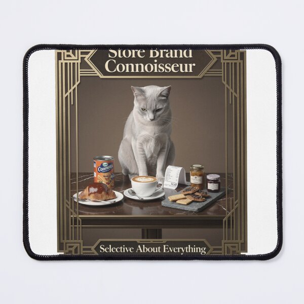 Item preview, Store Brand Connoisseur Funny Cat Coffee Lifestyle Art designed and sold by YMLux.