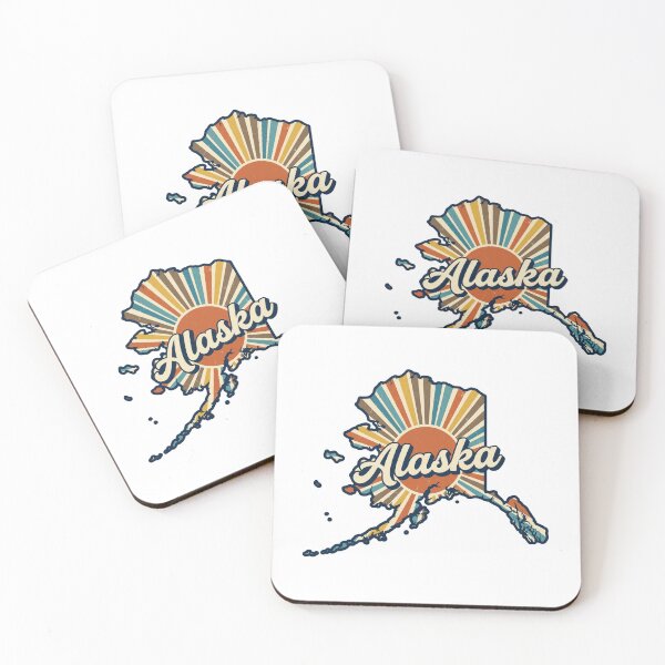 Item preview, Alaska Retro Sunset State Silhouette – Vintage Distressed Design designed and sold by Paper Drip.