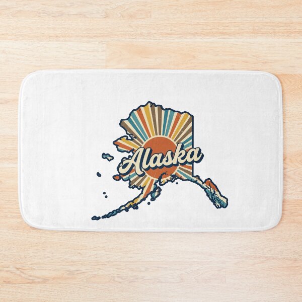 Item preview, Alaska Retro Sunset State Silhouette – Vintage Distressed Design designed and sold by Paper Drip.