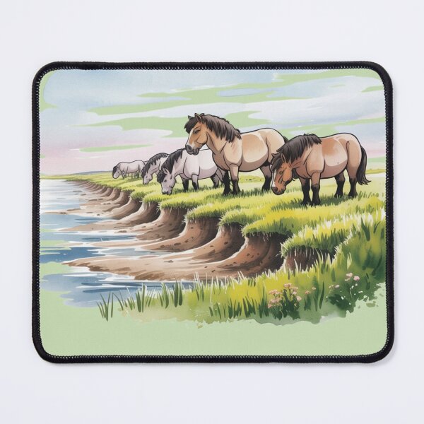 Item preview, Konik horses on the dike designed and sold by 123ks.
