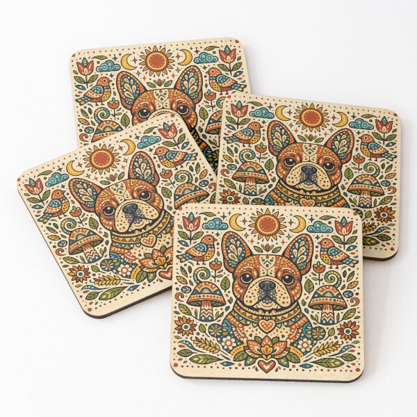 Item preview, Bohemian French Bulldog Charm designed and sold by ForeverPrintsOK.