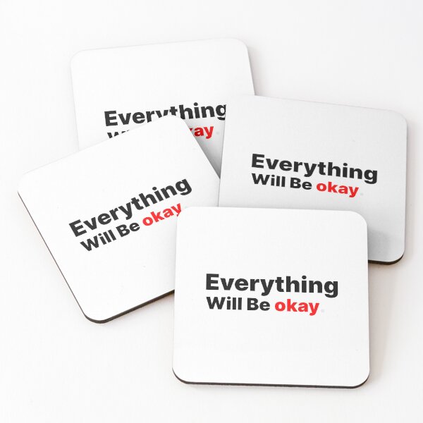 Item preview, Everything Will Be Okay – Minimal Motivational Quote Design designed and sold by PROMPT WEAR.