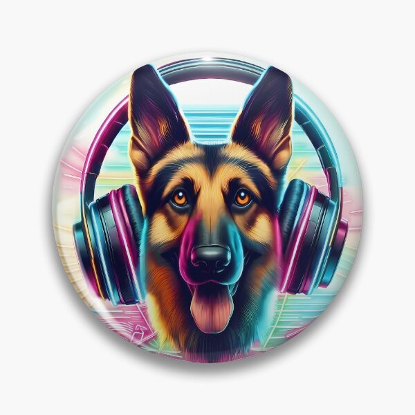 Item preview, Neon German Shepherd Music - World Music Day designed and sold by Art-Arcade6.