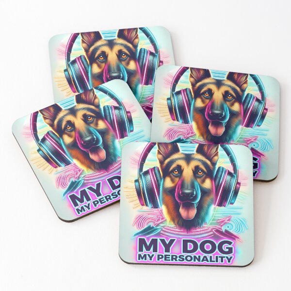 Item preview, Neon German Shepherd Music - World Music Day designed and sold by Art-Arcade6.