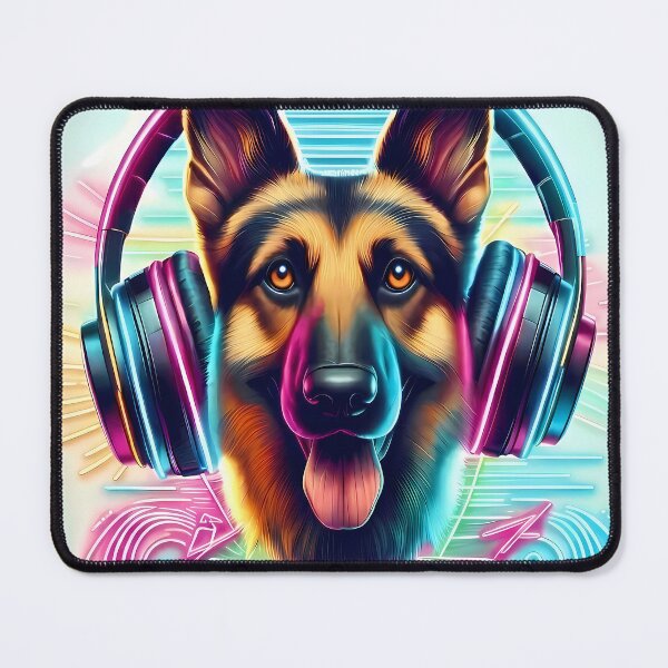 Item preview, Neon German Shepherd Music - World Music Day designed and sold by Art-Arcade6.