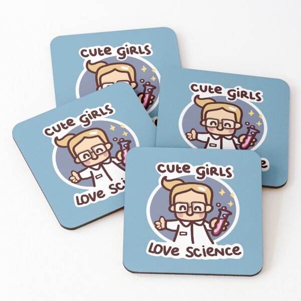 Item preview, Cute girls love science stickers kawaii stem study designed and sold by sianelliot.