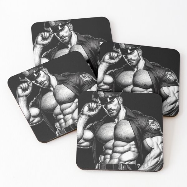 Item preview, Gay Muscle Cop Daddy Pride Graphic Design designed and sold by ItsAKinkThing.