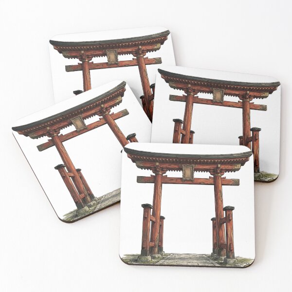 Item preview, Ancient Japanese Torii Gate | Traditional Shinto Shrine Art designed and sold by vekotpu.