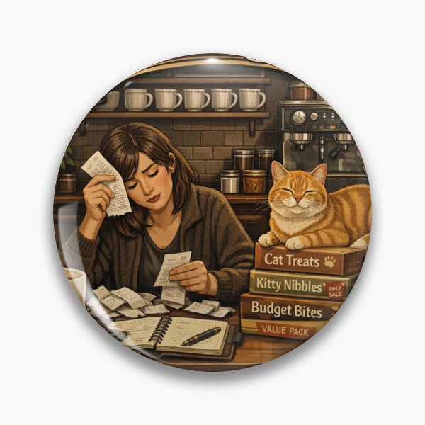 Item preview, I Budget My Cat Snacks Funny Cat Coffee Lover Design designed and sold by YMLux.