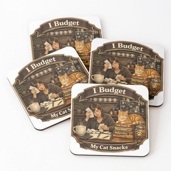 Item preview, I Budget My Cat Snacks Funny Cat Coffee Lover Design designed and sold by YMLux.