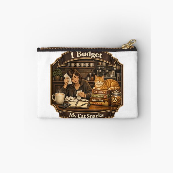 Item preview, I Budget My Cat Snacks Funny Cat Coffee Lover Design designed and sold by YMLux.