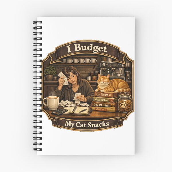 Item preview, I Budget My Cat Snacks Funny Cat Coffee Lover Design designed and sold by YMLux.