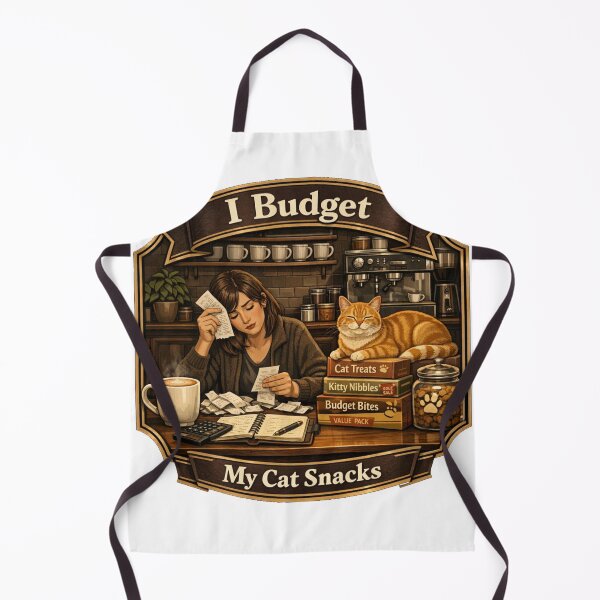Item preview, I Budget My Cat Snacks Funny Cat Coffee Lover Design designed and sold by YMLux.
