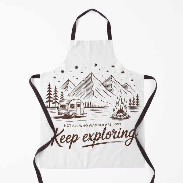 Item preview, Keep Exploring Camping Shirt – Vintage Mountain Camper Adventure Tee designed and sold by JadmeStudio.