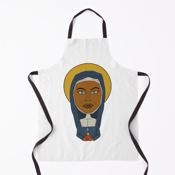 Item preview, Drawing of a black nun with piercings and green eyes. designed and sold by Eric Sintès.