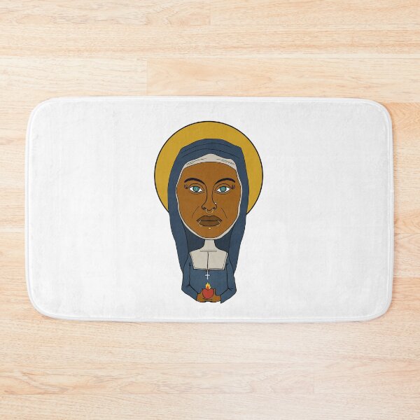 Item preview, Drawing of a black nun with piercings and green eyes. designed and sold by Eric Sintès.