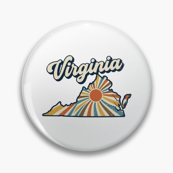 Item preview, Virginia Retro Sunset State Silhouette – Vintage Distressed Design designed and sold by Paper Drip.