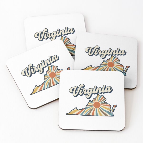 Item preview, Virginia Retro Sunset State Silhouette – Vintage Distressed Design designed and sold by Paper Drip.
