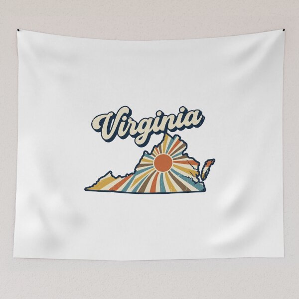 Item preview, Virginia Retro Sunset State Silhouette – Vintage Distressed Design designed and sold by Paper Drip.