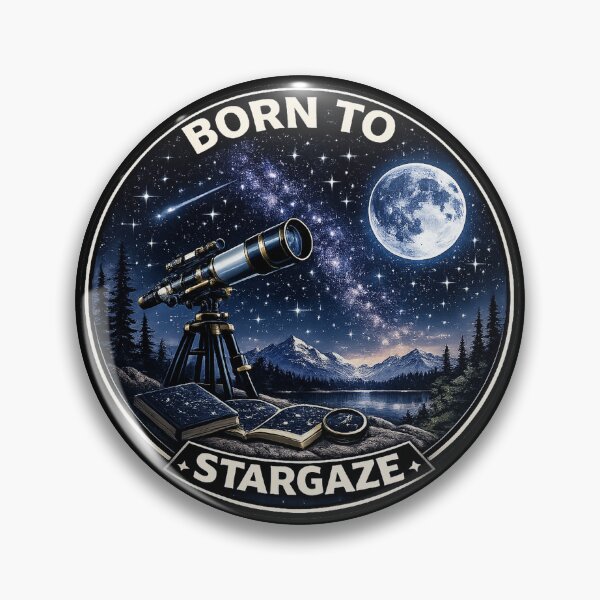 Item preview, Born To Stargaze – Modern Astronomy Telescope Space Design designed and sold by DeepSkyPrints.
