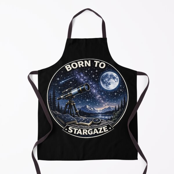 Item preview, Born To Stargaze – Modern Astronomy Telescope Space Design designed and sold by DeepSkyPrints.