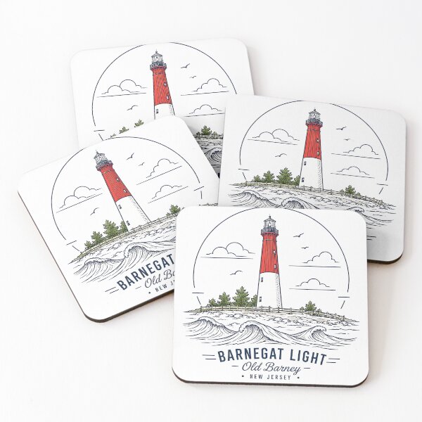 Item preview, Barnegat Light Old Barney Lighthouse Vintage Coastal Design Funny Gifts designed and sold by BadhbhArt.