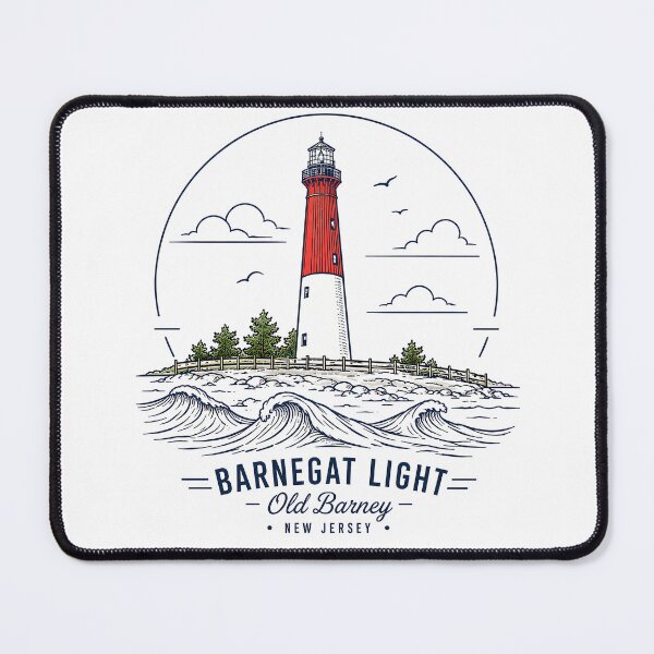 Item preview, Barnegat Light Old Barney Lighthouse Vintage Coastal Design Funny Gifts designed and sold by BadhbhLoot.