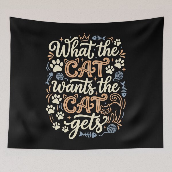 Item preview, What the Cat Wants the Cat Gets Feline Humor designed and sold by AntiqueImages.