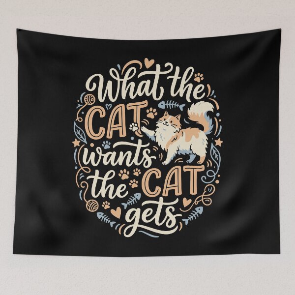 Item preview, What the Cat Wants Cat Gets Funny designed and sold by AntiqueImages.