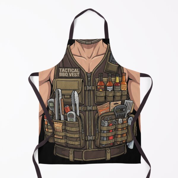 Item preview, Tactical BBQ Vest - Ultimate Grill Master Costume - Rugged Brown designed and sold by dkl4u.