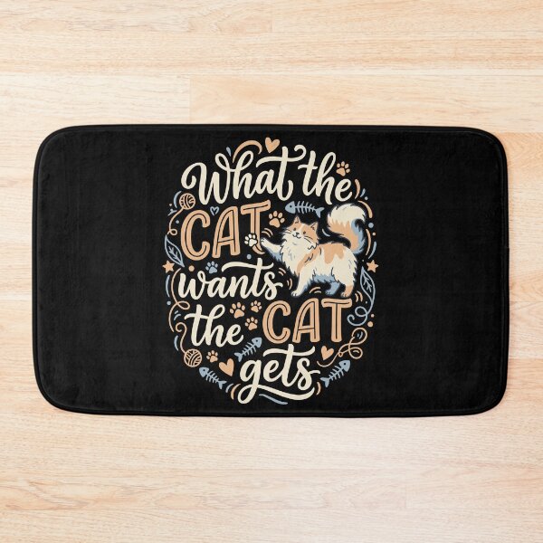 Item preview, What the Cat Wants Cat Gets Funny Pet Mom Dad designed and sold by AntiqueImages.