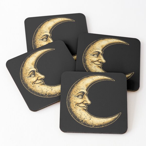 Item preview, Crescent Moon Vintage Distressed Man in the Moon for Retro Lovers designed and sold by RickE.