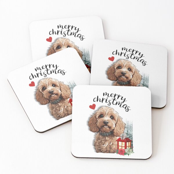 Item preview, Cockapoo Cavapoo Labradoodle Christmas Dog Art designed and sold by happiecatstore.