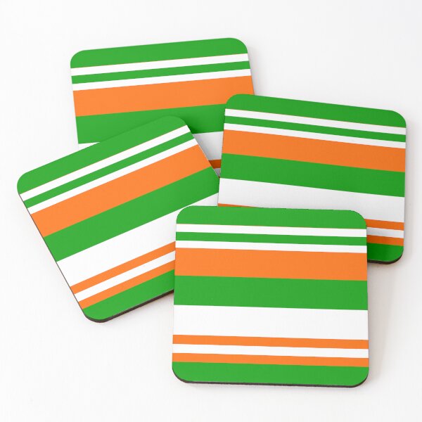 Item preview, Green, White and Orange Stripes designed and sold by CelesteSheffey.