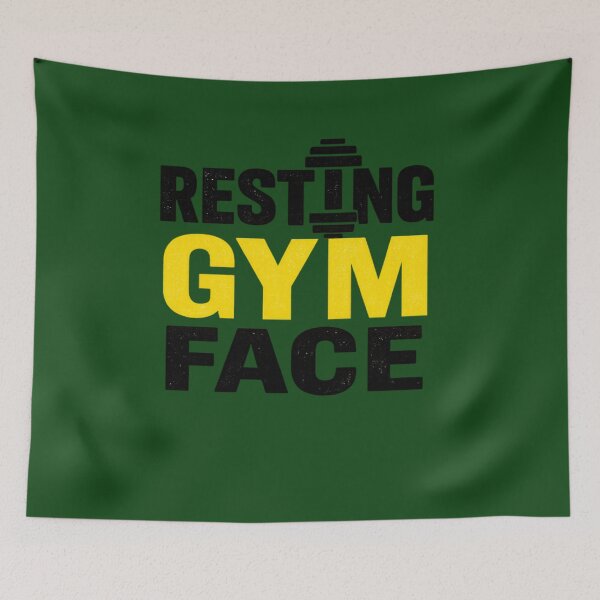Item preview, Resting Gym Face Funny Fitness Workout Dumbbell Quote T-Shirt designed and sold by Artbysarmina.