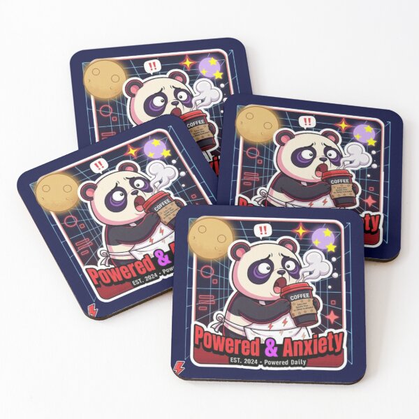 Item preview, Retro 80s Panda - Extra Hot Double Shot Coffee Art designed and sold by Chromatic Artistry.