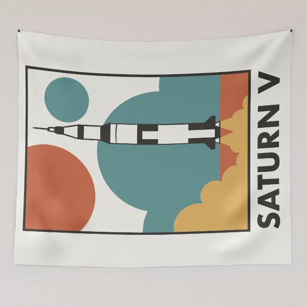 Item preview, Mid-Century Modern Bauhaus Saturn V Rocket designed and sold by Ghost on Toast.