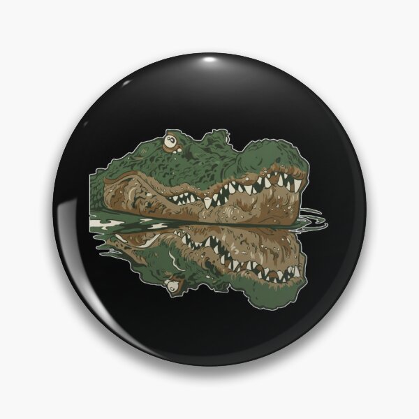Item preview, Lurking Green Alligator Head Water Reflection - Wildlife Wall Art designed and sold by Cust-tshirts.