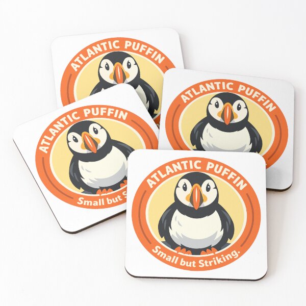 Item preview, Atlantic Puffin Coastal Charm Badge designed and sold by WildlifeInc.