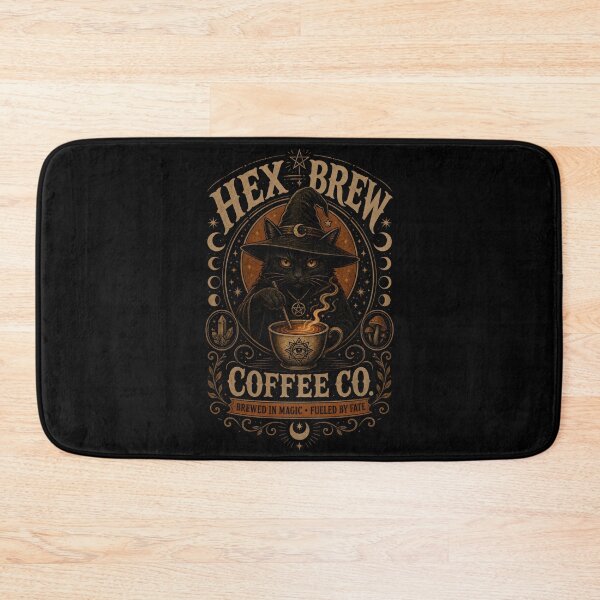 Item preview, Hex Brew Coffee Co | Retro Occult Cat Distressed Design designed and sold by CreativePrints3.
