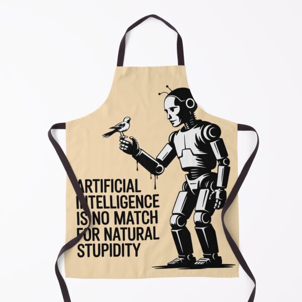 Item preview, BANKSY - ARTIFICIAL INTELLIGENCE IS NO MATCH FOR NATURAL STUPIDITY designed and sold by 123ks.