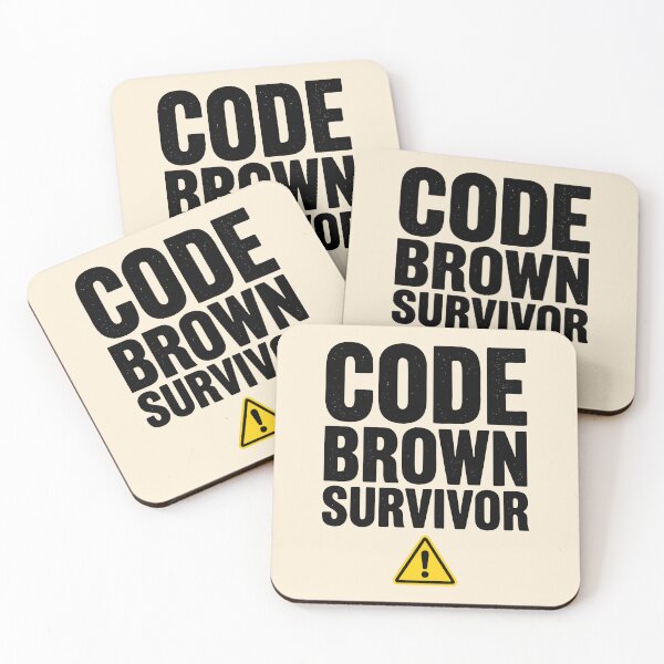 Item preview, Code Brown Survivor Funny Nurse Badge Gift Design designed and sold by Dantin.