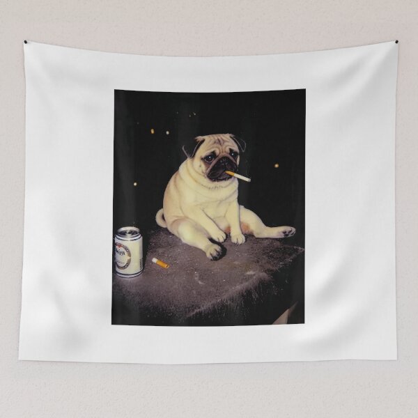 Item preview, Pug Smoking Dog Lovers designed and sold by Dmo3HarkoArt.