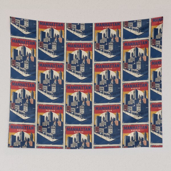 Item preview, Manhattan Kansas 1950s USA Vintage Travel Tourism designed and sold by TravelersGems.