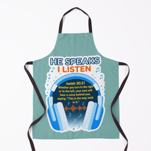 Item preview, Version 2 He Speaks I Listen | Isaiah 30:21 | Christian Gifts | Faith Headphones Design designed and sold by InfiniteTribute.