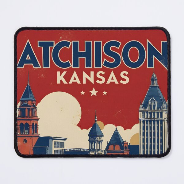 Aperçu de l'œuvre Atchison, Kansas, États-Unis, années 1950 : tourisme vintage créée et vendue par TravelersGems.