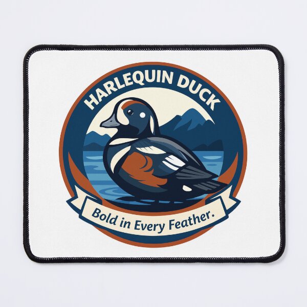 Item preview, Harlequin Duck Bold Feather Crest designed and sold by WildlifeInc.