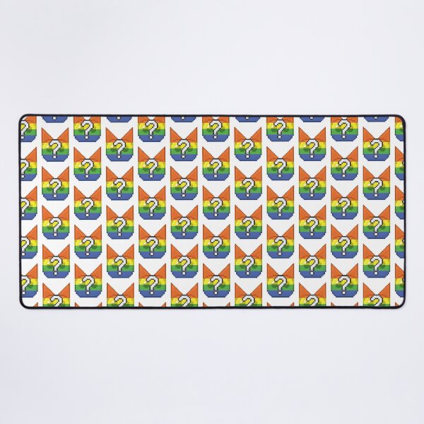 Item preview, Questioning Pixel Pride Cat designed and sold by Lilac-Cat.