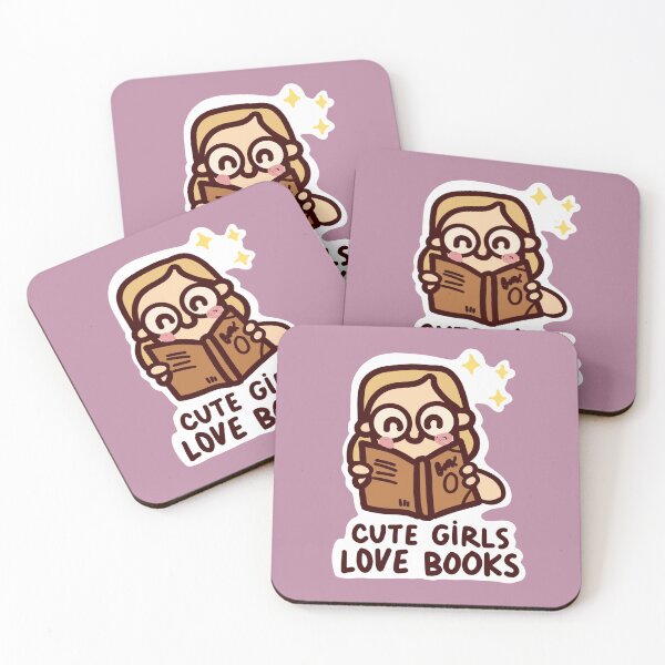 Item preview, Cute girls love books student kawaii sticker reading designed and sold by sianelliot.