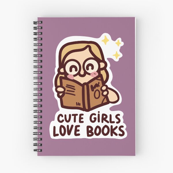 Item preview, Cute girls love books student kawaii sticker reading designed and sold by sianelliot.